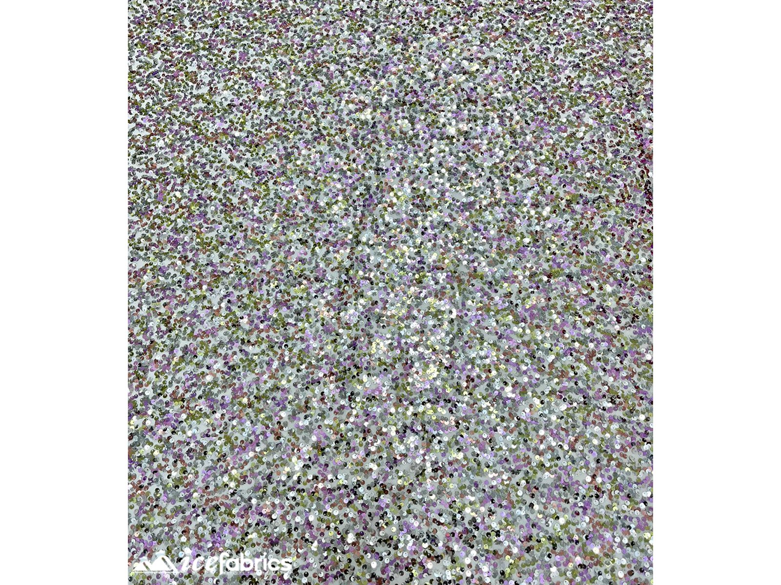 Iridescent Lavender Green 3 Tone 4 Way Stretch Sequin Fabric on White MeshICE FABRICSICE FABRICSBy The Yard (58" Wide)Iridescent Lavender Green 3 Tone 4 Way Stretch Sequin Fabric on White Mesh ICE FABRICS