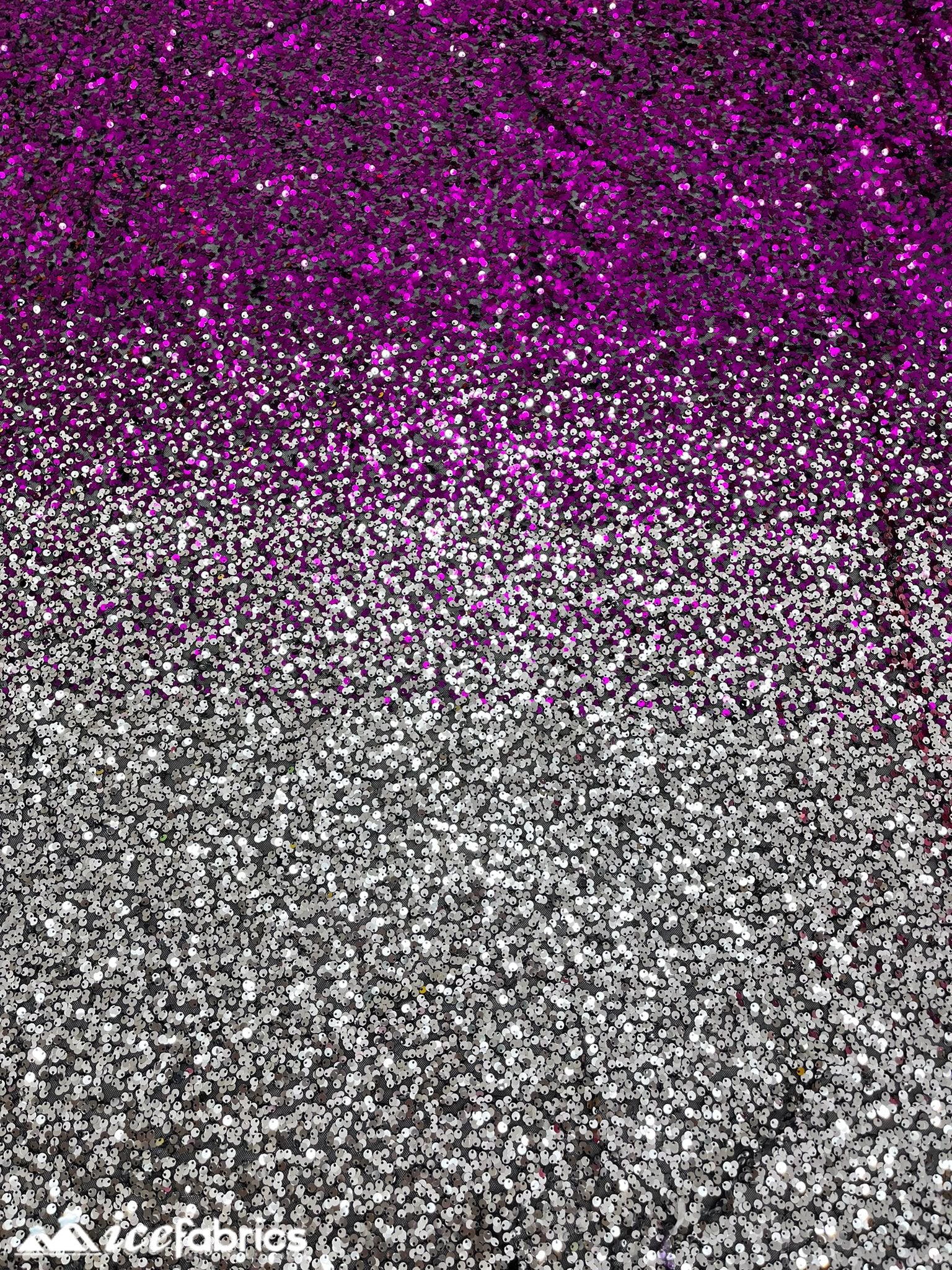 Iridescent Purple Silver 3 Tone 4 Way Stretch Sequin Fabric on Black Mesh LaceICE FABRICSICE FABRICSBy The Yard (58" Wide)Iridescent Purple Silver 3 Tone 4 Way Stretch Sequin Fabric on Black Mesh Lace ICE FABRICS