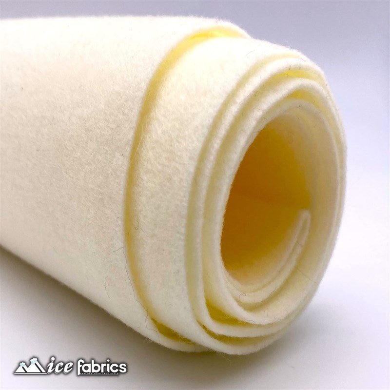 Ivory Acrylic Felt Fabric / 1.6mm Thick _ 72” WideICE FABRICSICE FABRICSBy The YardIvory Acrylic Felt Fabric / 1.6mm Thick _ 72” Wide ICE FABRICS