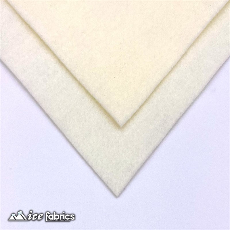 Ivory Acrylic Wholesale Felt Fabric 1.6mm ThickICE FABRICSICE FABRICSBy The Roll (72" Wide)Ivory Acrylic Wholesale Felt Fabric (20 Yards Bolt ) 1.6mm Thick ICE FABRICS