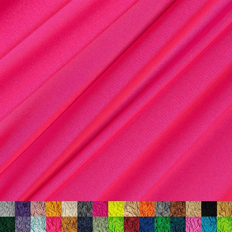 Jordan Neon Pink Shiny Nylon Spandex Fabric / 4 Way stretchICE FABRICSICE FABRICSBy The Yard (58" Width)Jordan Neon Pink Shiny Nylon Spandex Fabric / 4 Way stretch ICE FABRICS