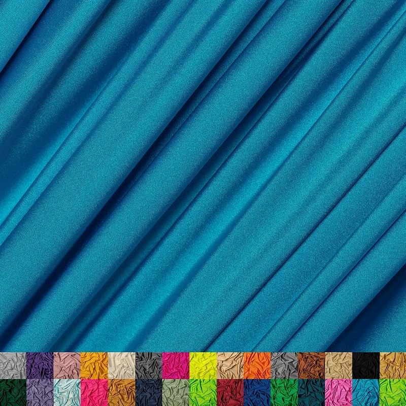 Jordan Turquoise Shiny Nylon Spandex Fabric / 4 Way stretchICE FABRICSICE FABRICSBy The Yard (58" Width)Jordan Turquoise Shiny Nylon Spandex Fabric / 4 Way stretch ICE FABRICS