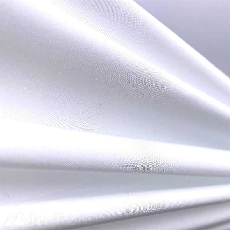 Jordan White Shiny Nylon Spandex Fabric / 4 Way stretchICE FABRICSICE FABRICSBy The Yard (58" Width)Jordan White Shiny Nylon Spandex Fabric / 4 Way stretch ICE FABRICS