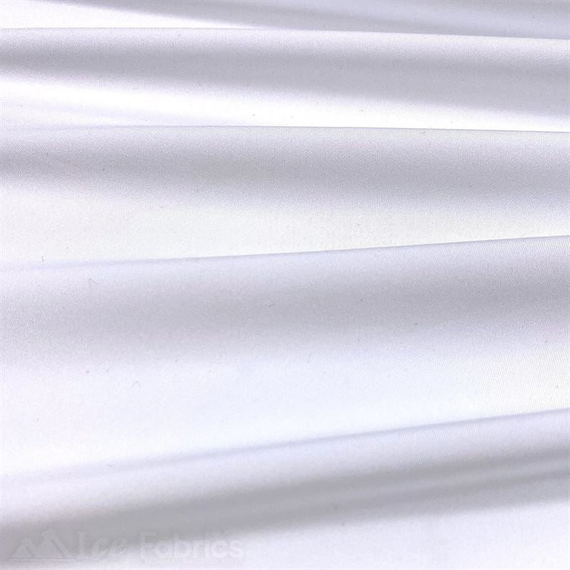 Jordan White Shiny Nylon Spandex Fabric / 4 Way stretchICE FABRICSICE FABRICSBy The Yard (58" Width)Jordan White Shiny Nylon Spandex Fabric / 4 Way stretch ICE FABRICS