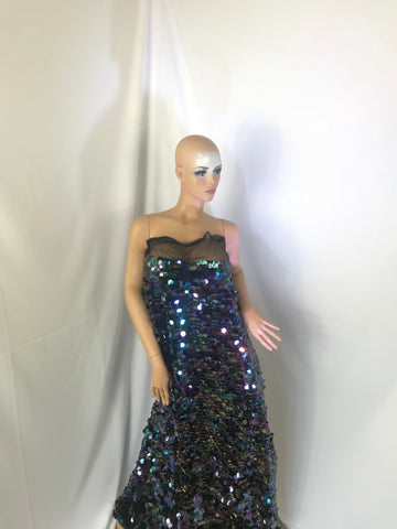 Jumbo Teardrop Sequins Fabric