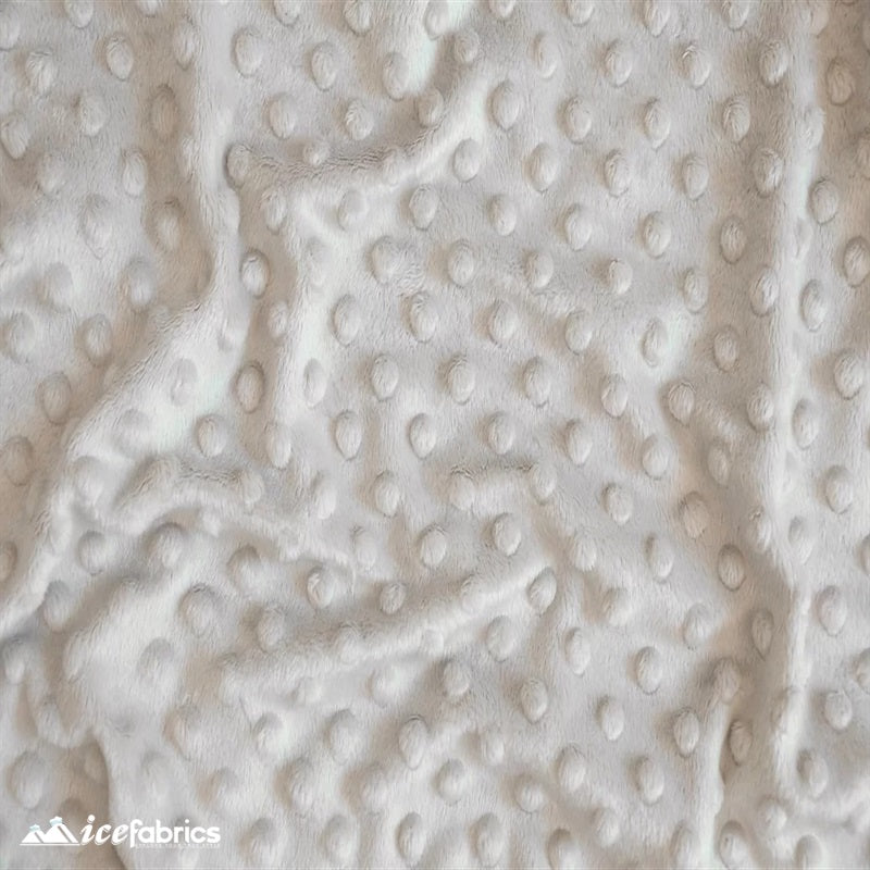 New Colors Dimple Bubble Polka Dot Minky Fabric ICE FABRICS | Khaki