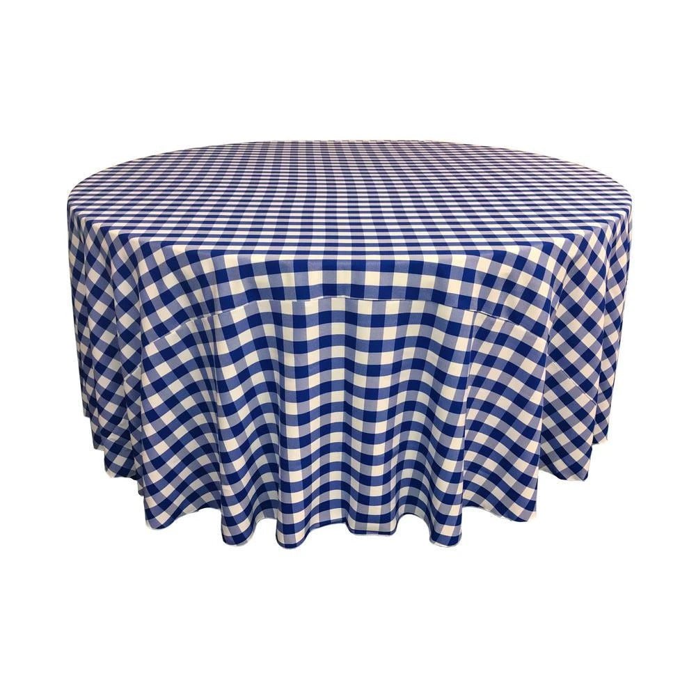 LA Linen Polyester Checkered Round Tablecloth 108 Inches (40 Colors)ICEFABRICICE FABRICSRoyal Blue1LA Linen Polyester Checkered Round Tablecloth 108 Inches (40 Colors) ICEFABRIC Royal Blue
