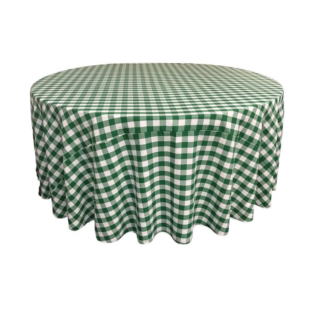 LA Linen Polyester Checkered Round Tablecloth 108 Inches (40 Colors)ICEFABRICICE FABRICSHunter Green1LA Linen Polyester Checkered Round Tablecloth 108 Inches (40 Colors) ICEFABRIC Hunter Green