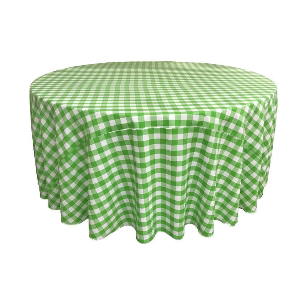 LA Linen Polyester Checkered Round Tablecloth 120 Inches FabricICEFABRICICE FABRICSLime1LA Linen Polyester Checkered Round Tablecloth 120 Inches Fabric ICEFABRIC Lime