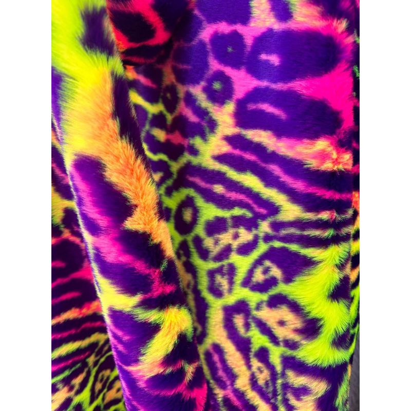 Leopard Multi Color Thick Faux Fur FabricFaux fur fabric by the yardICE FABRICSBy The Yard (60" Wide)Leopard Multi Color Thick Faux Fur Fabric Faux fur fabric by the yard