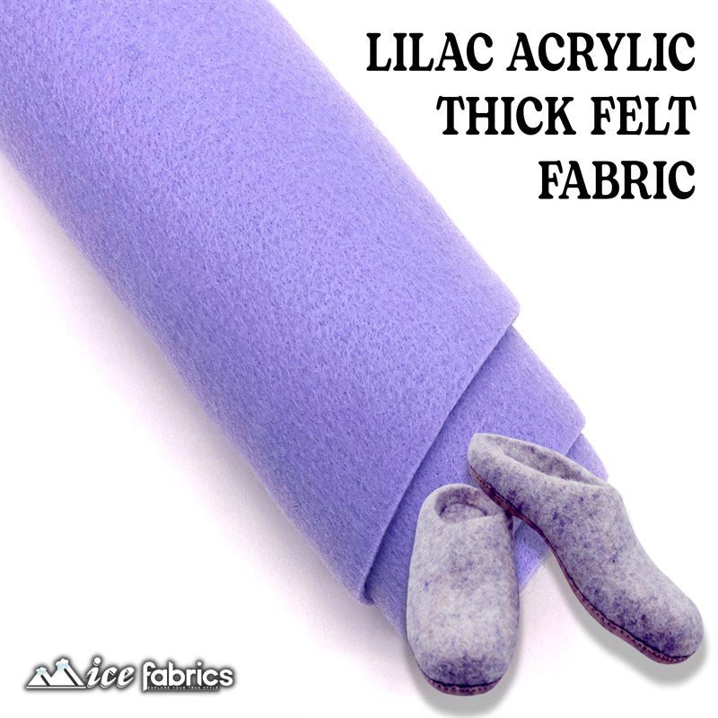 Lilac Acrylic Wholesale Felt Fabric 1.6mm ThickICE FABRICSICE FABRICSBy The Roll (72" Wide)Lilac Acrylic Wholesale Felt Fabric (20 Yards Bolt ) 1.6mm Thick ICE FABRICS