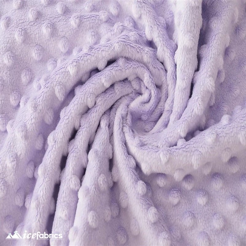 Lilac Minky Dot Fabric Blanket FabricMinkyICE FABRICSICE FABRICSBy The Yard (60 inches Wide)Lilac Minky Dot Fabric Blanket Fabric ICE FABRICS