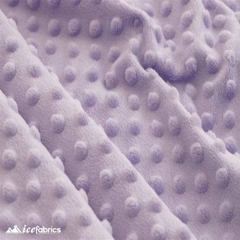 New Colors Dimple Bubble Polka Dot Minky Fabric ICE FABRICS | Lilac