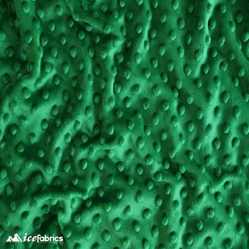New Colors Dimple Bubble Polka Dot Minky Fabric ICE FABRICS | Lime Mint Green