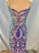 Purple Lilac on Blush Mesh