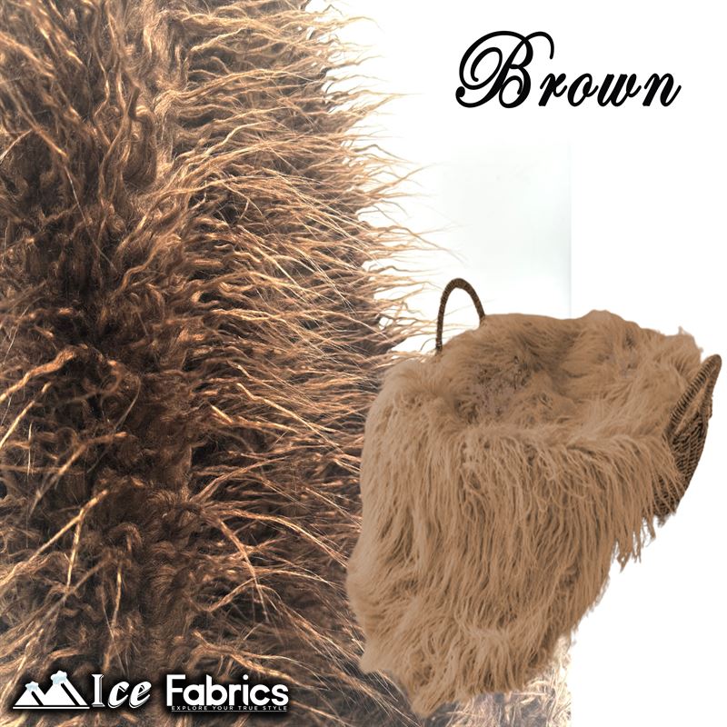 Long Pile Yeti Mongolian Faux Fur Fabric | 4” PileICE FABRICSICE FABRICSBrownLong Pile Yeti Mongolian Faux Fur Fabric | 4” Pile ICE FABRICS Brown