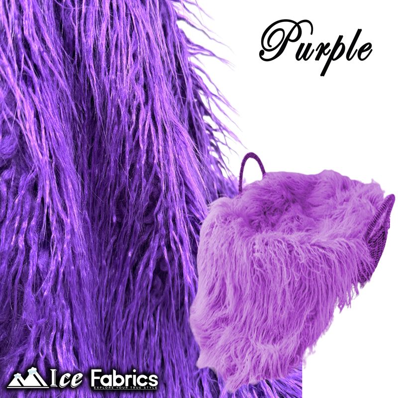Long Pile Yeti Mongolian Faux Fur Fabric | 4” PileICE FABRICSICE FABRICSPurpleLong Pile Yeti Mongolian Faux Fur Fabric | 4” Pile ICE FABRICS Purple