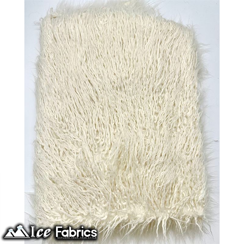 Long Pile Yeti Mongolian Faux Fur Fabric | 4” PileICE FABRICSICE FABRICSIvoryLong Pile Yeti Mongolian Faux Fur Fabric | 4” Pile ICE FABRICS Ivory