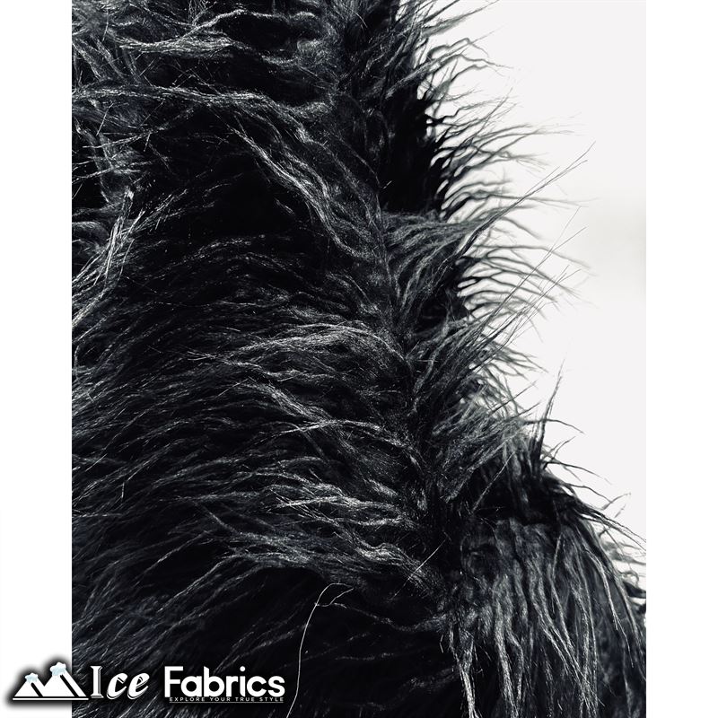 Long Pile Yeti Mongolian Faux Fur Fabric | 4” PileICE FABRICSICE FABRICSBlackLong Pile Yeti Mongolian Faux Fur Fabric | 4” Pile ICE FABRICS Black