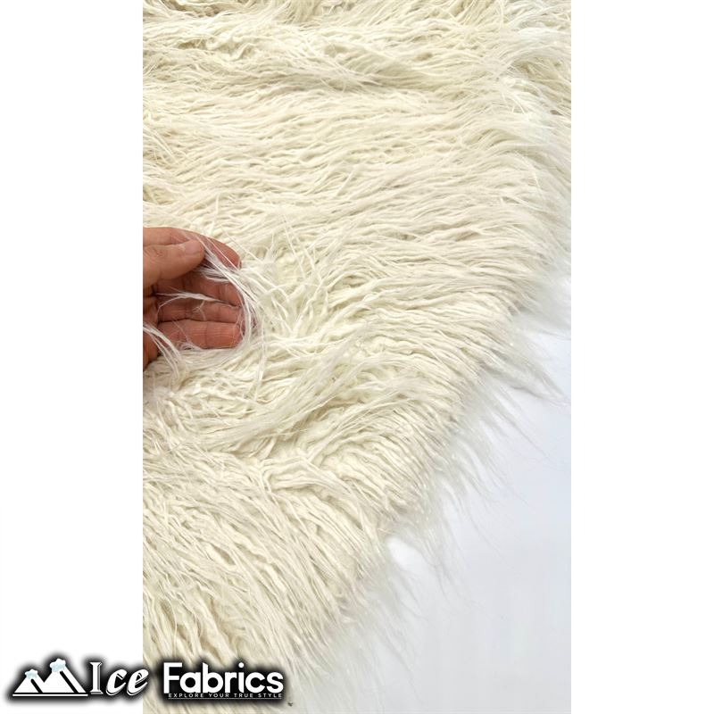 Long Pile Yeti Mongolian Faux Fur Fabric | 4” PileICE FABRICSICE FABRICSIvoryLong Pile Yeti Mongolian Faux Fur Fabric | 4” Pile ICE FABRICS Ivory