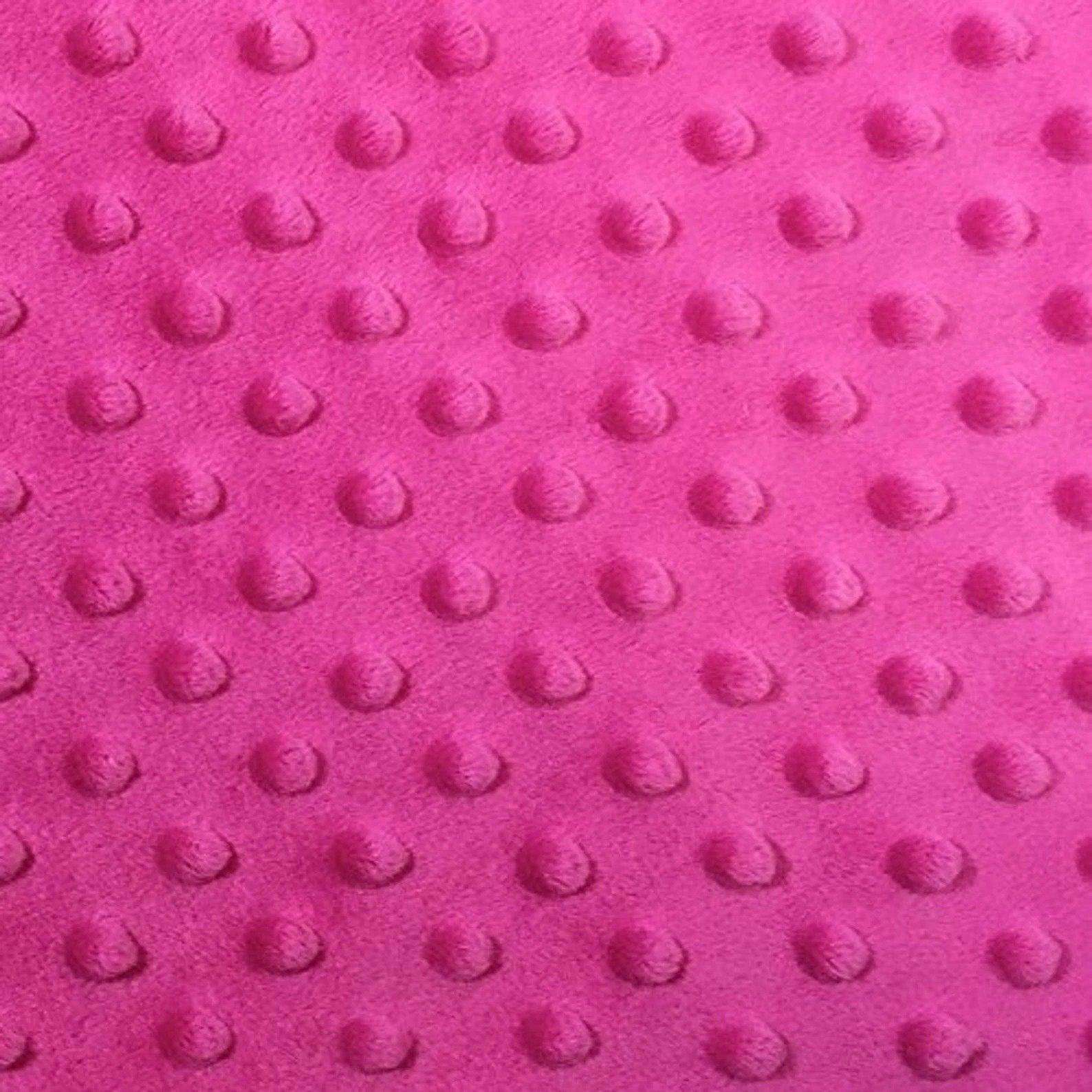 Luxury Hot Pink Bubble Minky Polka Dot FabricICEFABRICICE FABRICSHot PinkLuxury Hot Pink Bubble Minky Polka Dot Fabric ICEFABRIC