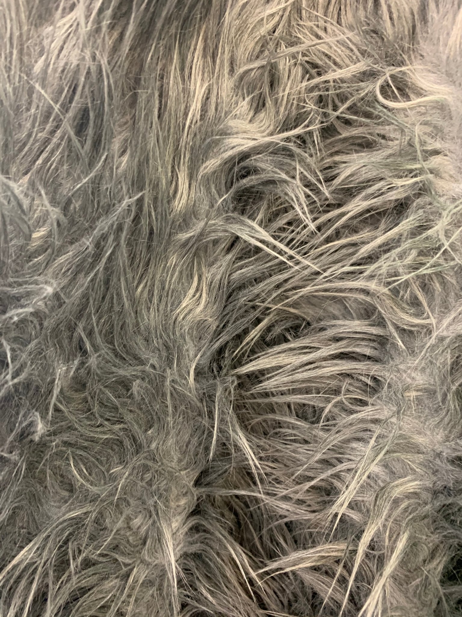 Mongolian Long Pile Fake Faux Fur Fabric Sold By The YardICEFABRICICE FABRICSGrayBy The Yard (60 inches Wide)Mongolian Long Pile Fake Faux Fur Fabric Sold By The Yard ICEFABRIC