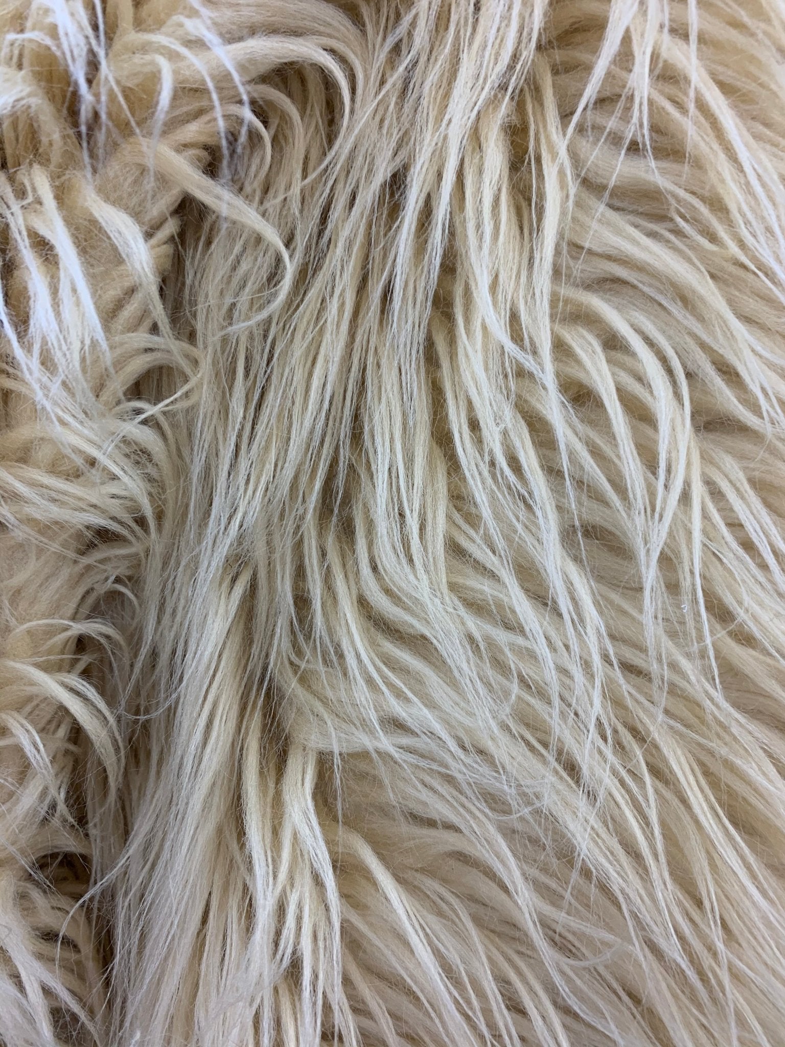 Mongolian Long Pile Fake Faux Fur Fabric Sold By The YardICEFABRICICE FABRICSChampagneBy The Yard (60 inches Wide)Mongolian Long Pile Fake Faux Fur Fabric Sold By The Yard ICEFABRIC
