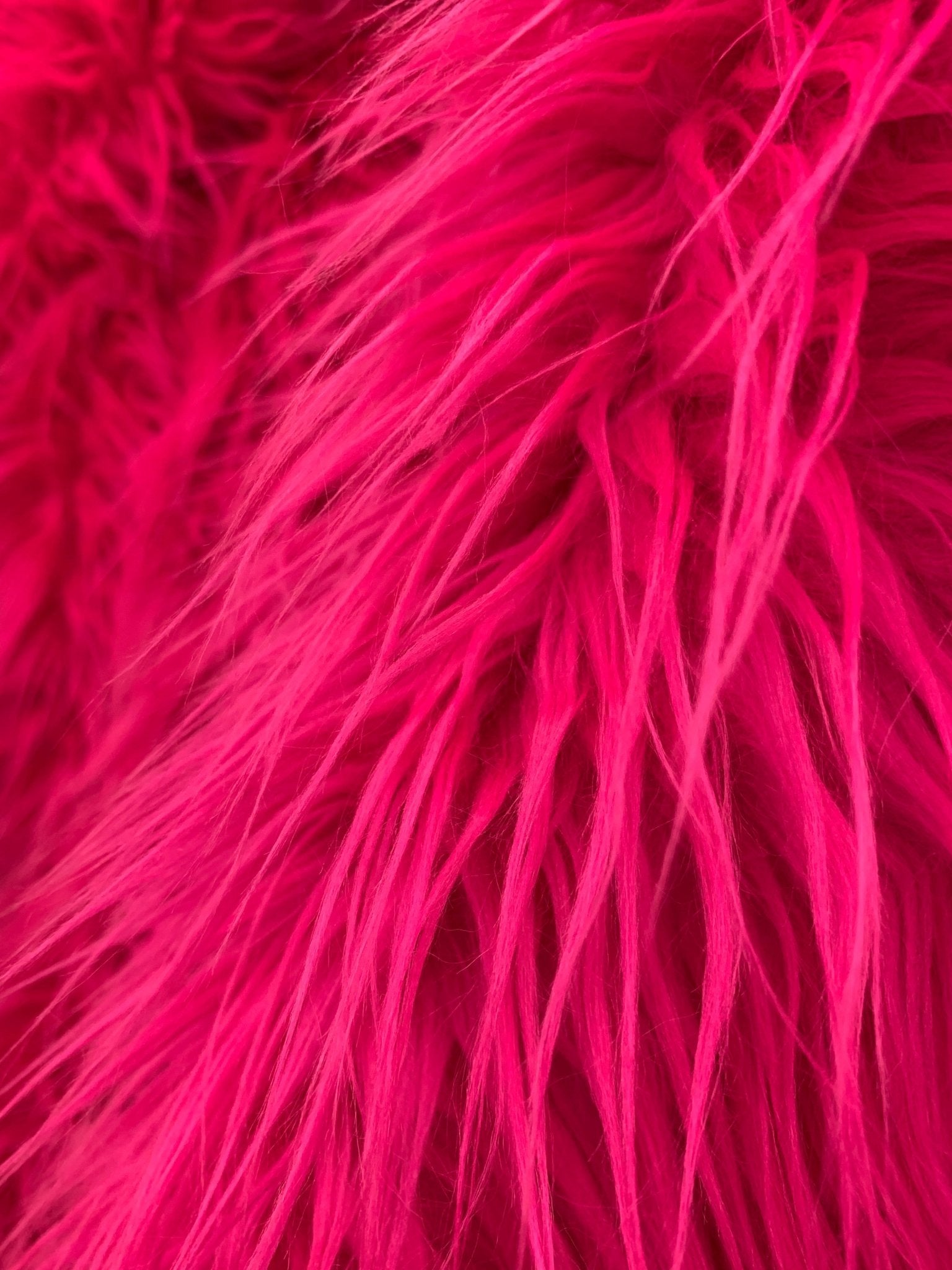Mongolian Long Pile Fake Faux Fur Fabric Sold By The YardICEFABRICICE FABRICSHot PinkBy The Yard (60 inches Wide)Mongolian Long Pile Fake Faux Fur Fabric Sold By The Yard ICEFABRIC