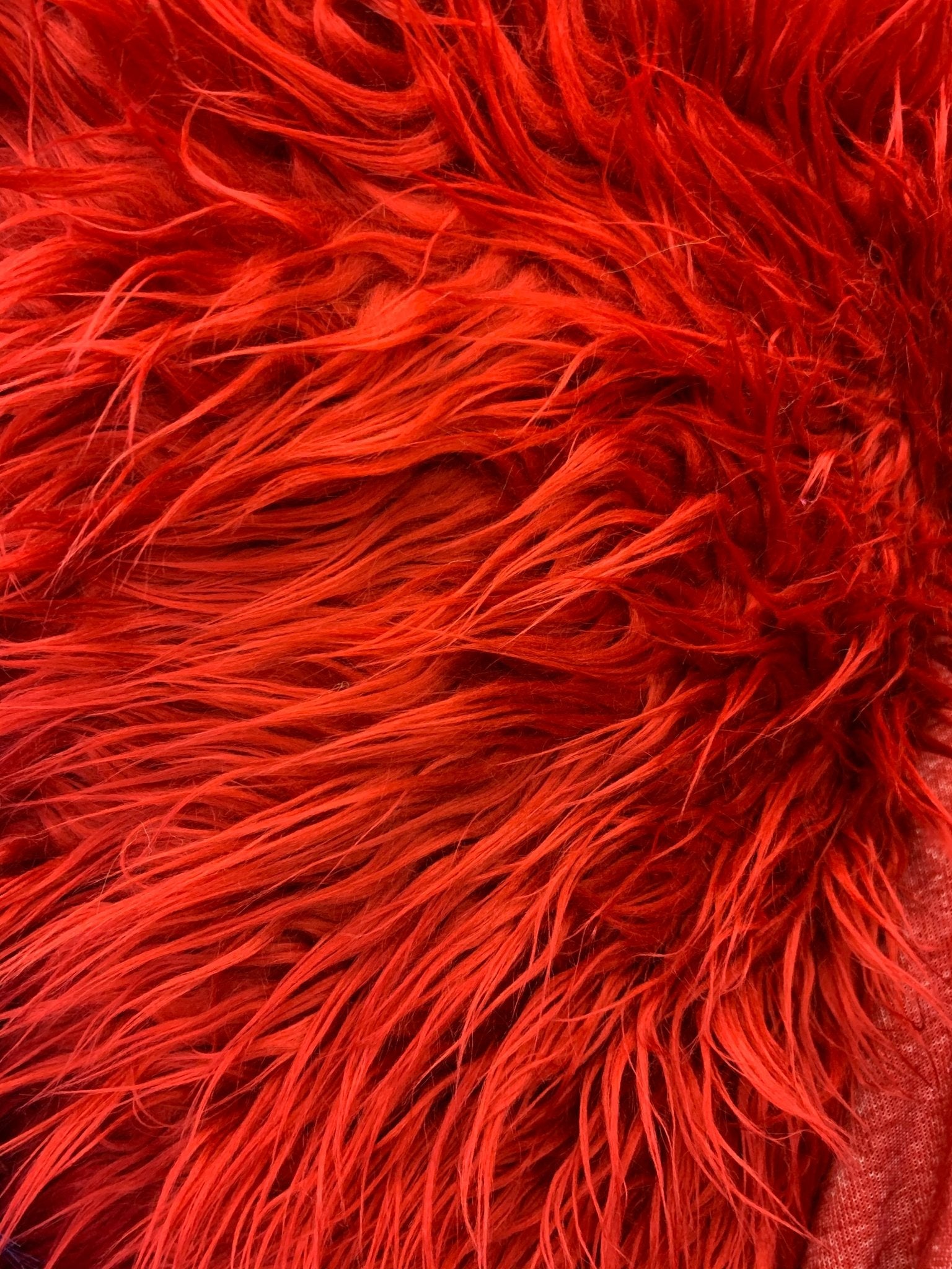 Mongolian Long Pile Fake Faux Fur Fabric Sold By The YardICEFABRICICE FABRICSRedBy The Yard (60 inches Wide)Mongolian Long Pile Fake Faux Fur Fabric Sold By The Yard ICEFABRIC