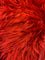 Red Mongolian Long Pile Fake Faux Fur Fabric Sold By The Yard