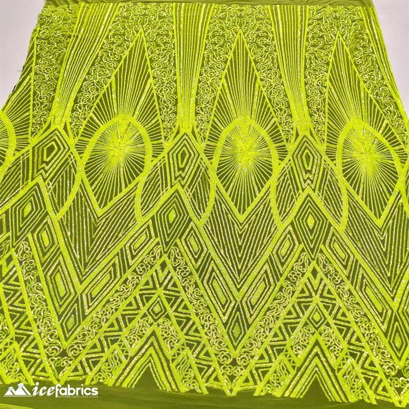 Moon Sequin Fabric 4 Way Stretch Mesh Neon YellowICE FABRICSICE FABRICSMoon Sequin Neon YellowBy The Yard (58" Wide)Moon Sequin Fabric 4 Way Stretch Mesh Neon Yellow ICE FABRICS