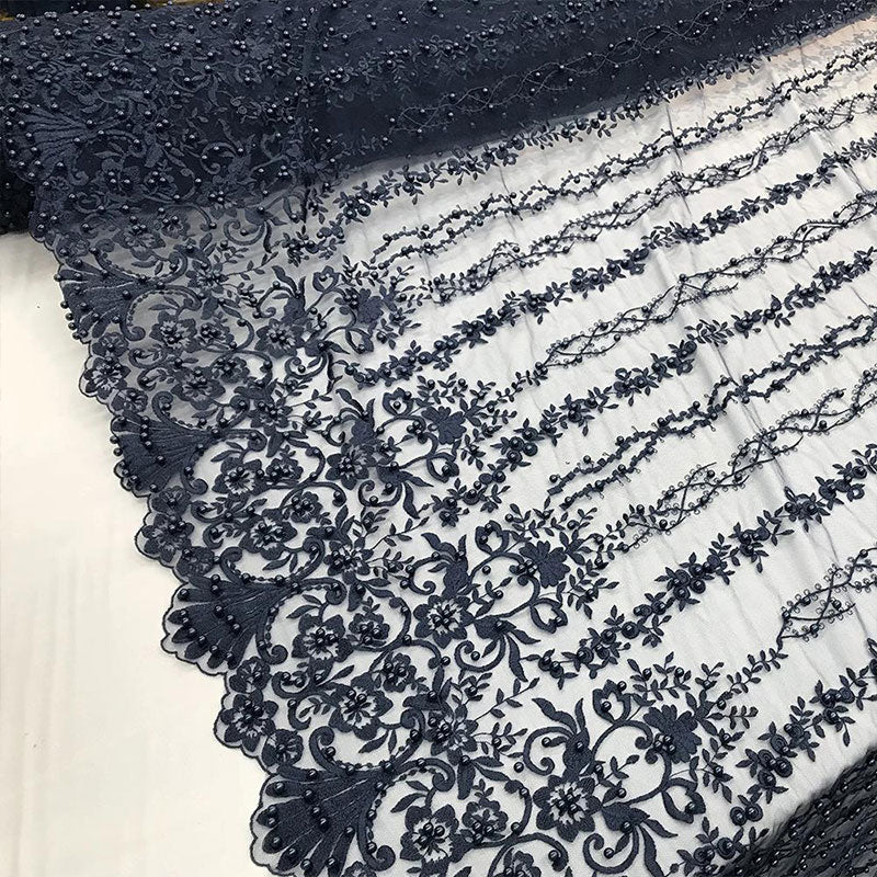 Multi Design Beaded Fabric, Lace Fabric By The YardICE FABRICSICE FABRICSHunter GreenMulti Design Beaded Fabric, Lace Fabric By The Yard ICE FABRICS