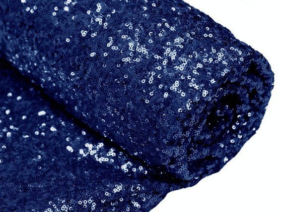 Navy Blue Luxury Design Table Runner, Tablecloth Sequin Fabric By The YardICE FABRICSICE FABRICSNavy Blue Luxury Design Table Runner, Tablecloth Sequin Fabric By The Yard ICE FABRICS