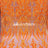 Neon Orange Geometric Sequin Fabric _ Embroidered 4 Way Stretch Mesh