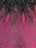 Neon Pink Black On Nude Mesh Iridescent Fabric/ Embroidery 4 Way Stretch Sequin Fabric