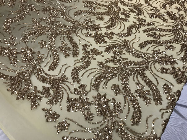 New Design Gold Embroidered 4 Way Stretch Sequin Fabric Sold By The YardICE FABRICSICE FABRICSNew Design Gold Embroidered 4 Way Stretch Sequin Fabric Sold By The Yard ICE FABRICS