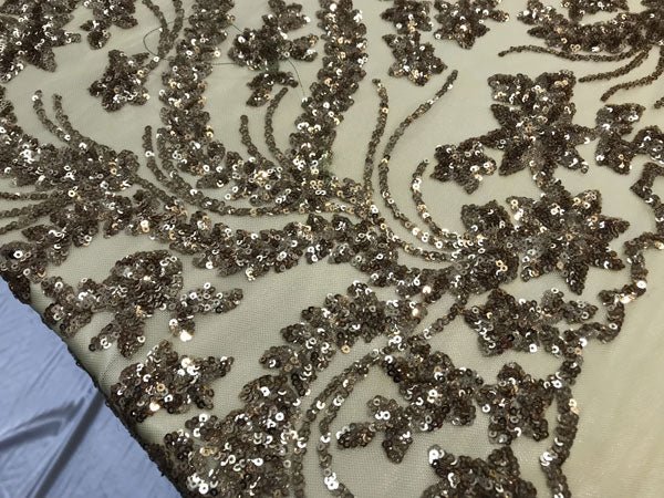 New Design Gold Embroidered 4 Way Stretch Sequin Fabric Sold By The YardICE FABRICSICE FABRICSNew Design Gold Embroidered 4 Way Stretch Sequin Fabric Sold By The Yard ICE FABRICS