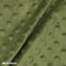 Olive Green Dimple Polka Dot Minky Fabric / Ultra Soft /