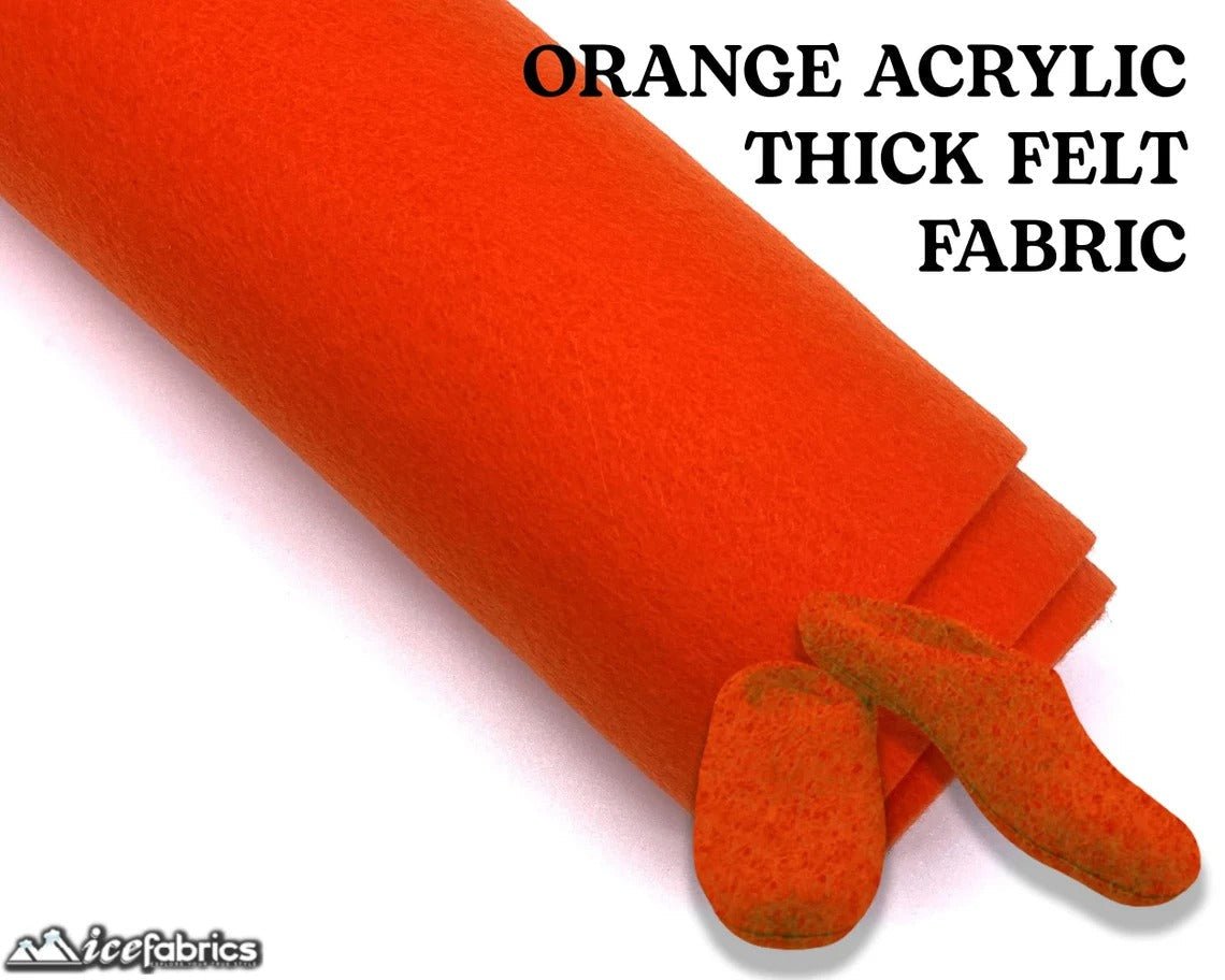 Orange Acrylic Wholesale Felt Fabric 1.6mm ThickICE FABRICSICE FABRICSBy The Roll (72" Wide)Orange Acrylic Wholesale Felt Fabric (20 Yards Bolt ) 1.6mm Thick ICE FABRICS
