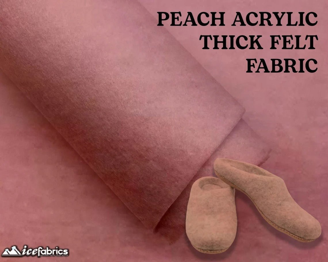 Peach Acrylic Wholesale Felt Fabric 1.6mm ThickICE FABRICSICE FABRICSBy The Roll (72" Wide)Peach Acrylic Wholesale Felt Fabric (20 Yards Bolt ) 1.6mm Thick ICE FABRICS