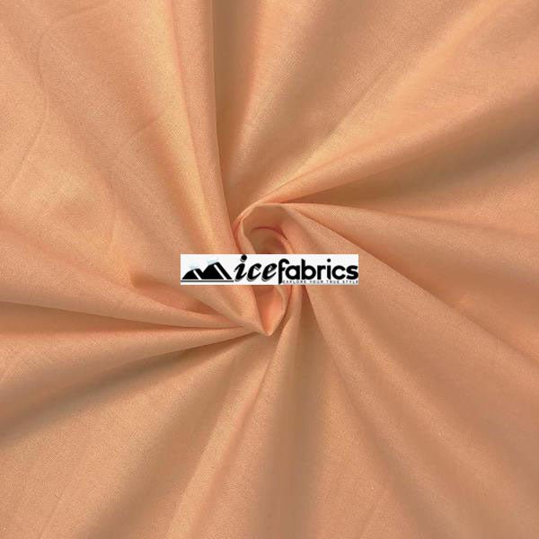 Peach Poly Cotton Fabric By The Yard (Broadcloth)Cotton FabricICEFABRICICE FABRICSBy The Yard (58" Wide)Peach Poly Cotton Fabric By The Yard (Broadcloth) ICEFABRIC