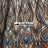 Peacock Iridescent Orange-Black Sequin Fabric on 4 Way stretch Mesh