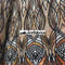 Peacock Iridescent Orange-Black Sequin Fabric on 4 Way stretch Mesh