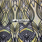 Peacock Iridescent Yellow-Black Sequin Fabric on 4 Way Stretch Mesh