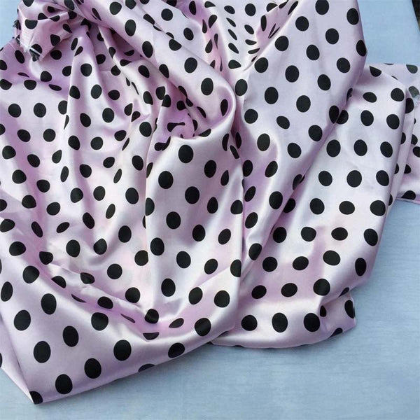1/2inch Polka Dot Silky Charmeuse Satin Fabric