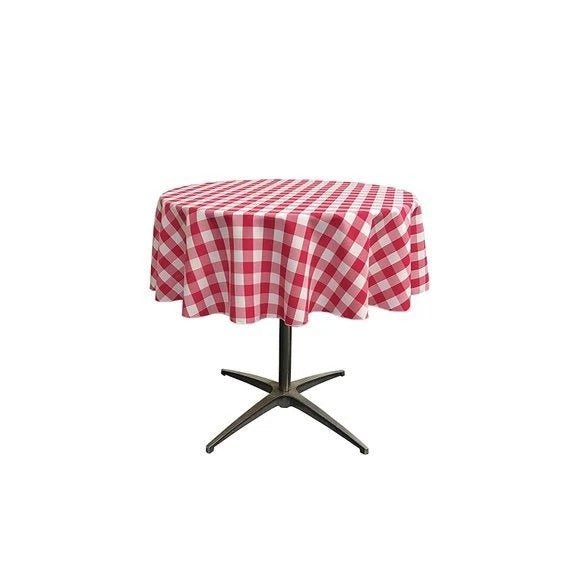 Poly Checkered Round Tablecloth, 51-Inch, Decoration, Parties Decor, Home Decor, Birthday Parties Table ClothesICE FABRICSICE FABRICSFuchsia/WhitePoly Checkered Round Tablecloth, 51-Inch, Decoration, Parties Decor, Home Decor, Birthday Parties Table Clothes ICE FABRICS