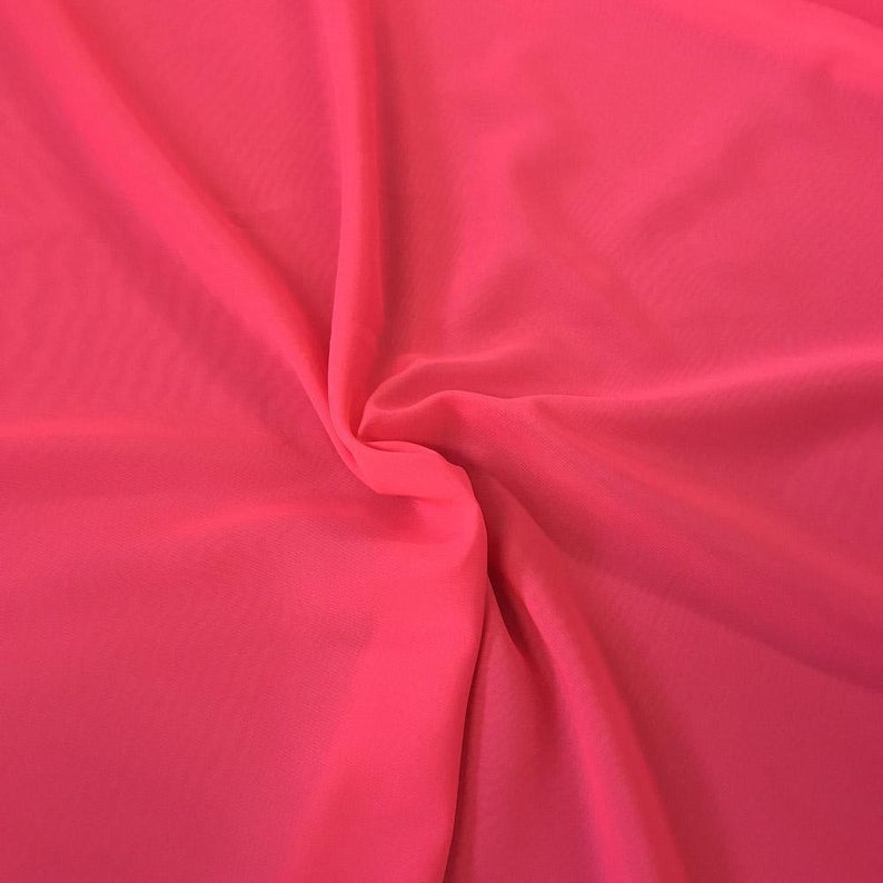 Poly Chiffon Fabric By The Roll (25Yards) 30 Colors AvailableChiffon FabricICEFABRICICE FABRICSFuchsiaBy The Roll (60" Wide)Poly Chiffon Fabric By The Roll (25Yards) 30 Colors Available ICEFABRIC