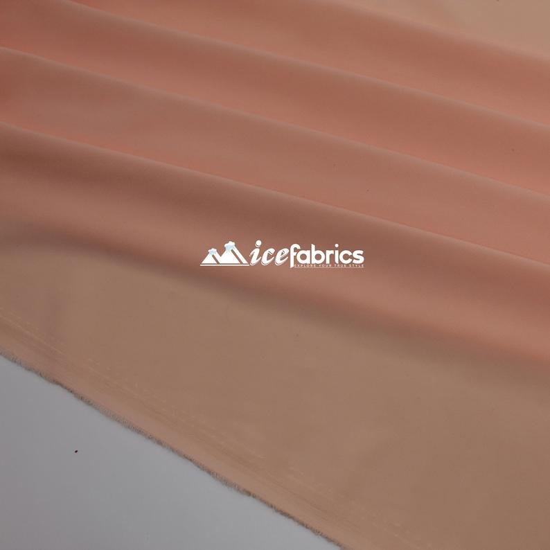 Poly Chiffon Fabric By The Roll (25Yards) 30 Colors AvailableChiffon FabricICEFABRICICE FABRICSPeachBy The Roll (60" Wide)Poly Chiffon Fabric By The Roll (25Yards) 30 Colors Available ICEFABRIC
