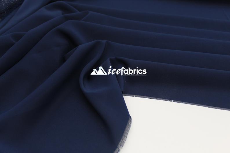 Poly Chiffon Fabric By The Roll (25Yards) 30 Colors AvailableChiffon FabricICEFABRICICE FABRICSNavy BlueBy The Roll (60" Wide)Poly Chiffon Fabric By The Roll (25Yards) 30 Colors Available ICEFABRIC