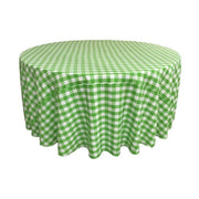 Polyester 90 Inch Checkered Round TableclothsICEFABRICICE FABRICSLime1Polyester 90 Inch Checkered Round Tablecloths ICEFABRIC